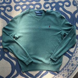 POLO Ralph Lauren V-neck Green Sweater